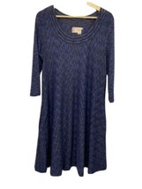 Anthropologie Saturday Sunday Women’s Size M Dress Blue Space Dye - £31.93 GBP