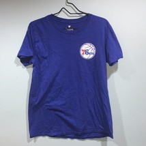 Philadelphia 76ers NBA Blue T-Shirt Mens Medium Basketball Graphic Print - £9.77 GBP
