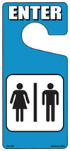 Neutral Bathroom Enter Novelty Metal Door Hanger DH-261 - $18.95