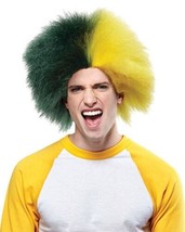 Seasonal Visions Sports Fun Wig One Size Fits Most Green/Yellow Halloween - $18.95