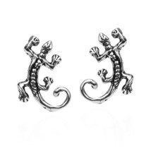 Petite Gecko Lizard .925 Silver Stud Earrings - £10.27 GBP