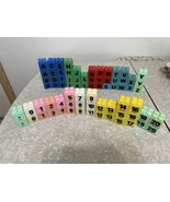 74 stackable toy Educational Play blocks. Letters Numbers Math Pictures.... - £23.05 GBP