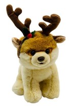 Gund BOO Worlds Cutest Dog Plush Reindeer Antlers 4043147 Holiday 8 inch Pom - £13.21 GBP