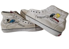 Vans Peanuts High Tops Shoes Adult Size M 8.5 W 10 Rare Schroeder Lucy Snoopy - £63.26 GBP