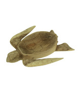 Scratch &amp; Dent Hand Carved Mahogany Sea Turtle Centerpiece Bowl 16 Inch - £34.95 GBP