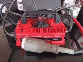 EPOWREY 48 Volt 15 AMP Golf Cart Battery Charger Golf Cart 3-Pin Round Plug - $77.42