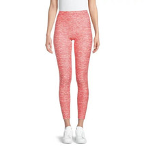 Time &amp; Tru Women&#39;s High Rise Pull On Sueded Leggings LARGE Coral Amber New - £12.49 GBP