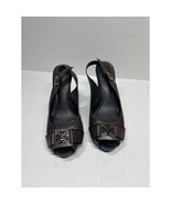 Tory Burch High Heel Dress Sandal Peep Toe Slingback Brown Pump Heel Siz... - $1,641.07 MXN