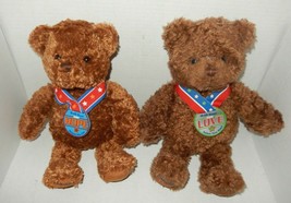 Gund 2003 WISH BEAR Hope &amp; Love Bears 13&quot; Plush Stuffed Plush Brown - $19.99