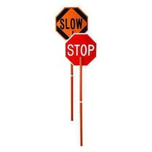 Zoro Select 03-822P Traffic Paddle Sign, 2-Sided Stop/Slow, Engineer - £77.84 GBP