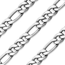 8&quot;-24&quot; Men&#39;s Stainless Steel 10mm Silver Figaro Link Chain Necklace - £7.74 GBP+