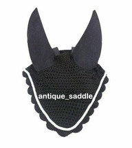 ANTIQUESADDLE Horse Fly veil Crochet breathable Cotton Ear Net Bonnet/Ho... - $16.00