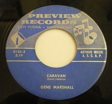 GENE MARSHALL Caravan/All Alone Again Tonight PSYCH POEM (Preview Record... - £25.95 GBP