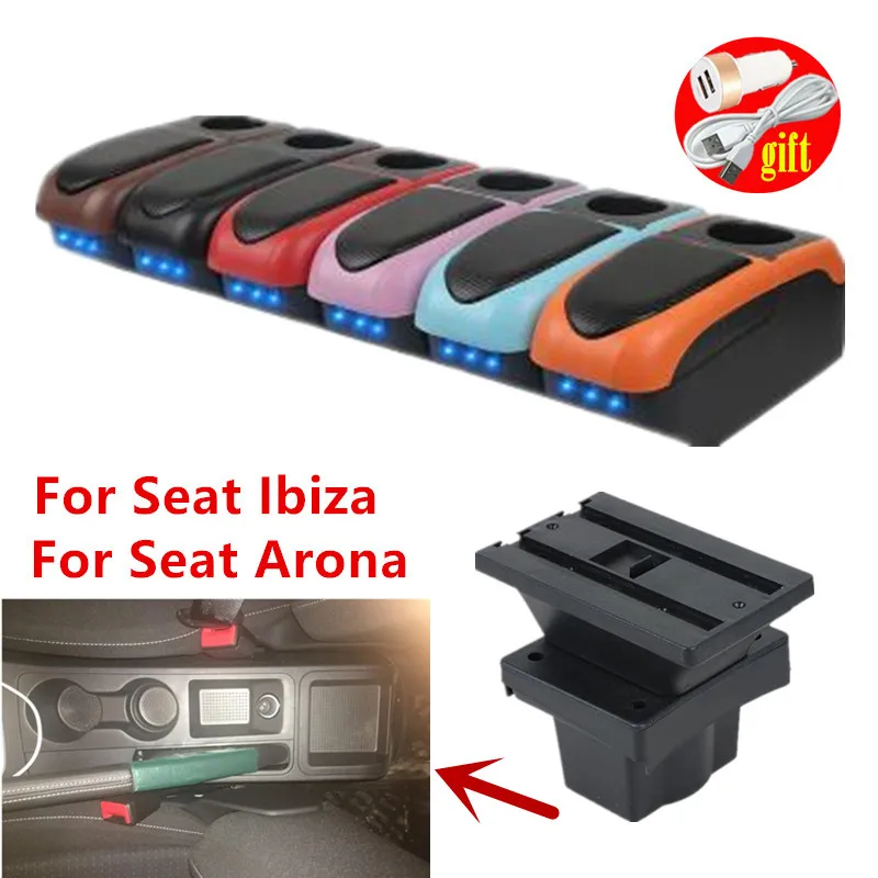 For Seat Arona Armrest box For Seat Ibiza Car Armrest Central Storage box - £49.68 GBP+