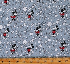 Cotton Mickey and Minnie Bubbles Mouse Blowing Bubbles Fabric Print BTY D602.72 - £7.93 GBP