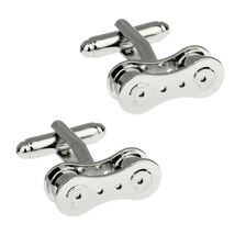 BIKE CHAIN CUFFLINKS Bicycle Motorcycle Link NEW w GIFT BAG Cyclist Mech... - $218.11 MXN