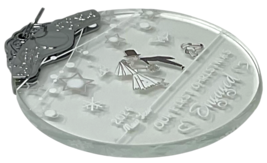 Our First Christmas Engaged 2024 Glass Christmas Ornament Keepsake Gift 3"D image 4