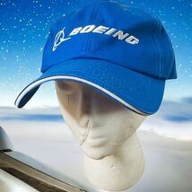 Boeing Blue Baseball Dad Hat Cap Embroidered Strap Back - $15.87