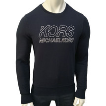 NWT MICHAEL KORS MSRP $74.99 MEN&#39;S NAVY CREW NECK LONG SLEEVE SWEATSHIRT... - $37.45