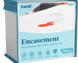 Lucid Encasement Mattress Protector - White, Queen - Fully Encloses Matt... - $35.93