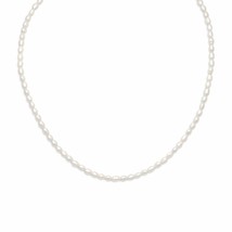Cultured Freshwater Rice Pearl Choker 14k Yellow Gold Filled Women Necklace 13&quot; - £96.94 GBP