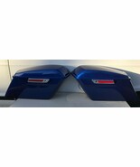 Superior blue extended  size saddlebags with hardware road king glide st... - $376.20