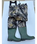 Excellent lightweight PVC youth summer waders size 36 med girth shoe siz... - $26.71