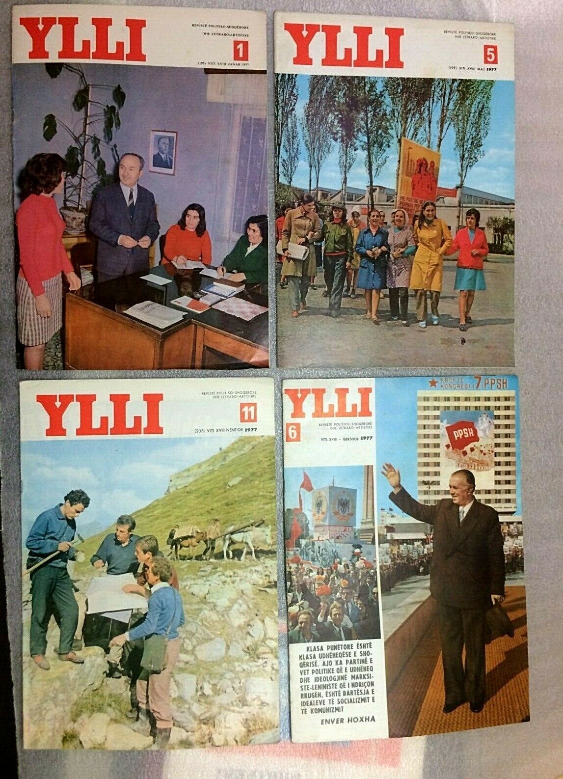 old 10 albanian YLLI magazines books-Enver and 50 similar items