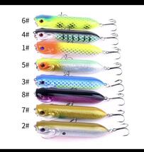 8pcs Long Casting Popper Topwater Fishing Lures – 18g Floating Hard Bait... - $13.00