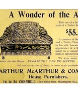 Arthur McArthur Parlor Sofa 1894 Advertisement Victorian Furniture ADBN1i - $19.99
