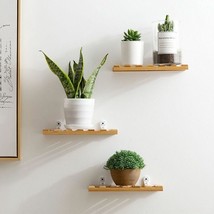 Wall Mounted Bamboo Storage Rack Shelf Flower Stand Home Decoration Organizer - £15.61 GBP