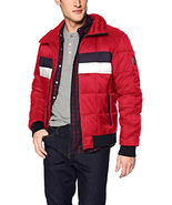 Tommy Hilfiger Men&#39;s Quilted Bomber Hoody Colorblock Jacket Coat Choose ... - £85.78 GBP