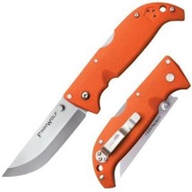 Cold Steel Finn Wolf Blaze Orange Folding Knife Belt Clip Ambidextrous - $35.63