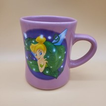 Disney Store Mug Exclusive Pink Tinkerbell 3D Embossed 18oz Leaves Front &amp; Back - £9.56 GBP
