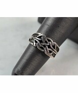 Womens Vintage Estate Sterling Silver Celtic Eternity Knot Ring 3.9g E3964 - $743.33 MXN