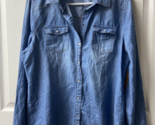 CI Sodo Denim collection Womens Xtra Large Pearl Snap Western Cowboy Shirt - $36.38