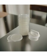 Tupperware Hamburger Press Set Vintage Ground Beef Keepers 882-22 Storage - $54.09 CAD