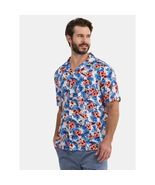 George Men&#39;s Relaxed Button Front Camp Shirt LARGE (42-44) Americana Pos... - $19.99