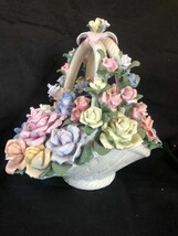 Antique Porcelaine Énorme Et Lourd Flowerbasket. Beau Détails - £101.50 GBP