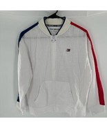 Tommy Hilfiger Women’s Red White Blue Logo Mesh Zip Front Long Sleeve Ja... - $23.31
