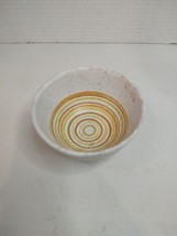Lee Rosen MCM Design Technic Small Bowl  Brown Yellow Orange Stripe 4.25&quot; Wide - £22.05 GBP