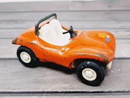 VTG Orange Mini TONKA Dune Buggy 1970s Pressed Steel Beach Car Fun Flower Power - $10.57