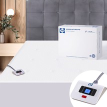 Sealy Heated Mattress Pad, Zone Heating Electric Bed Warmer with Deep, White - £92.71 GBP