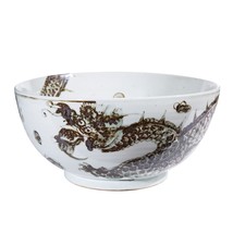 Rusty Brown Spinning Dragon Bowl - £232.11 GBP