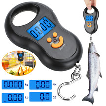 Digital Fish Scale Postal Hanging Hook Luggage Weight LCD Mini Portable 110 lb - £14.83 GBP