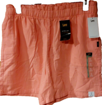 Lee Ultra Lux Women&#39;s Mid Rise Pull-on Shorts Tickle Me Peach ~ Size 0 M ~ NWT - £11.85 GBP