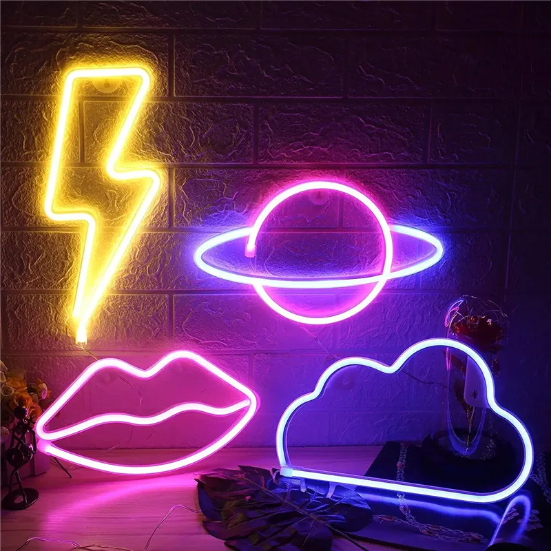 Camping Light LED Neon Night Signs, Hanging Light Neon Sign for Tent Bedroom - £16.29 GBP