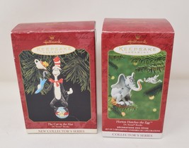 2 Dr. Seuss Christmas Hallmark Keepsake Ornaments Cat in the Hat &amp; Horton Egg - £26.90 GBP