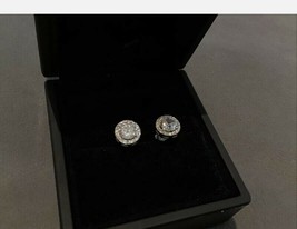 1.2 Carat Diamond Brilliant Cut Solitaire Stud Earrings Set In Platinum Finish - £54.53 GBP