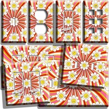 Retro 70&#39;S Groovy Flower Power Light Switch Outlet Wall Plate Vintage Home Decor - £9.63 GBP+